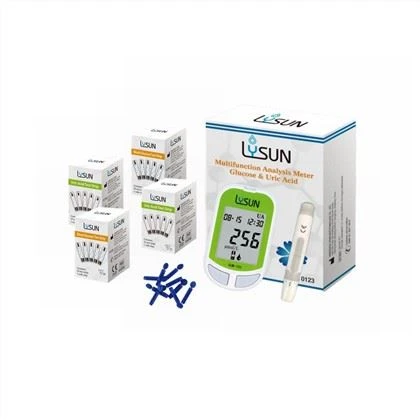 Lysun Eenvoudig gebruik van multifunctionele 2-in-1 urinezuurbloedglucoseanalysator Fabriekslevering