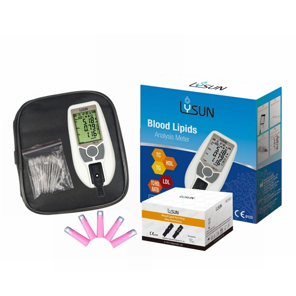 Lysun LPM-101 Hoge kwaliteit cholesterolmeter bloedlipidenanalyse testkit