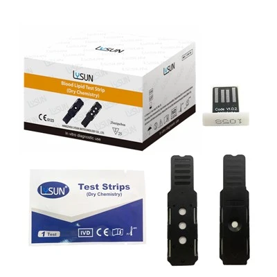 Bloedlipidenpaneel Testmonitorkit Totaal cholesterol TC/TG/HDL/LDL Thuisteststrips