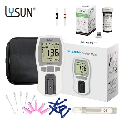 BHM-102 Hemoglobine HCT-analysatormeter en teststripset van 25 stuks