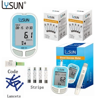 Lysun CE-goedgekeurde snelle test-bloedglucosemeter Glucosemeter voor diabetes
