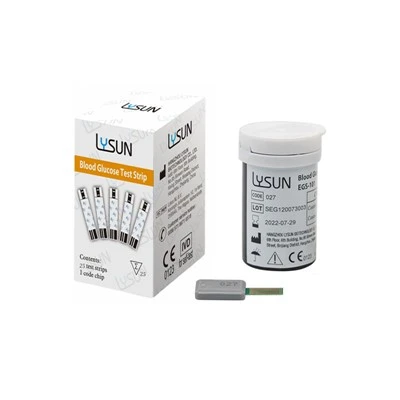 Lysun Digitale Bloedglucosemeter Glucometer Monitor Diabetes Glucose Teststrips